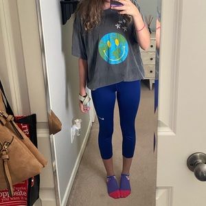Blue Nike capris leggings